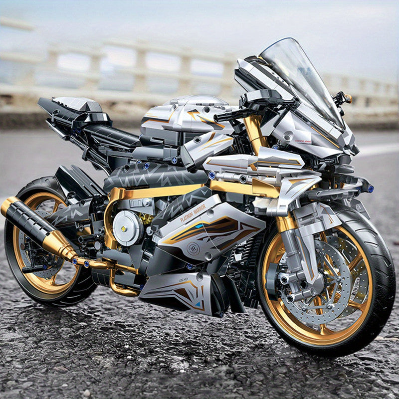 Motorcycle Blocks Model for Teens & Adults